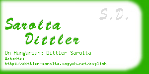 sarolta dittler business card